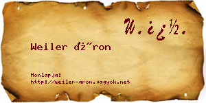 Weiler Áron névjegykártya